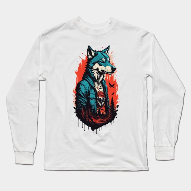 Wolfman Long Sleeve T-Shirt by DeathAnarchy